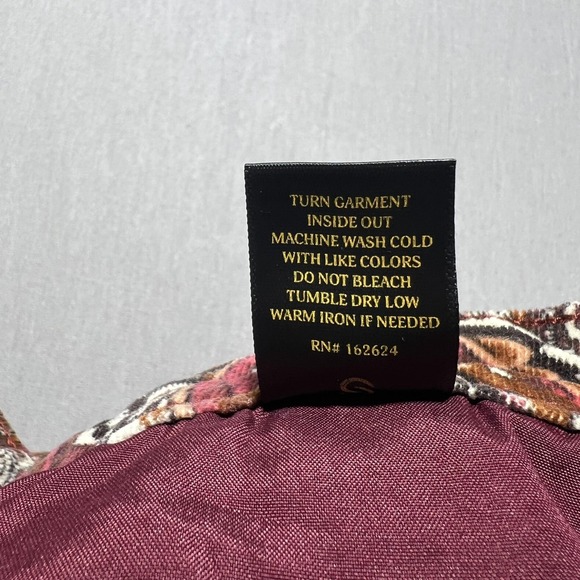 Sterling & Stitch‎ Flare Pants Womens 27x32.5 Brown Paisley Corduroy Boho Retro - Picture 10 of 16